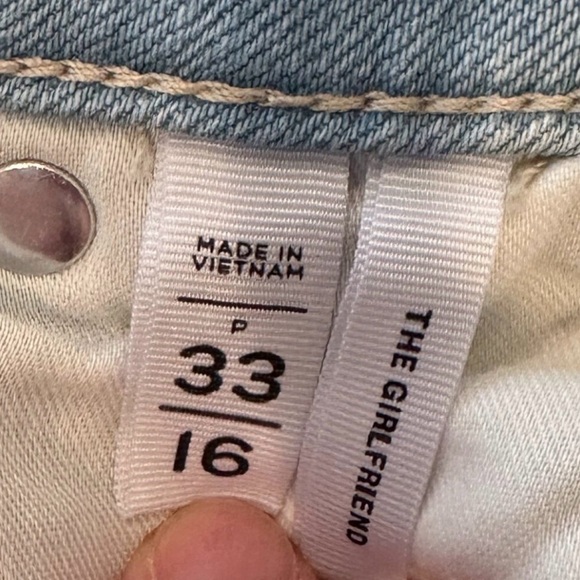 LOFT BUNDLE  Girlfriend Jeans 16 Petite and The Straight Jeans With Frayed Hem - Picture 13 of 13